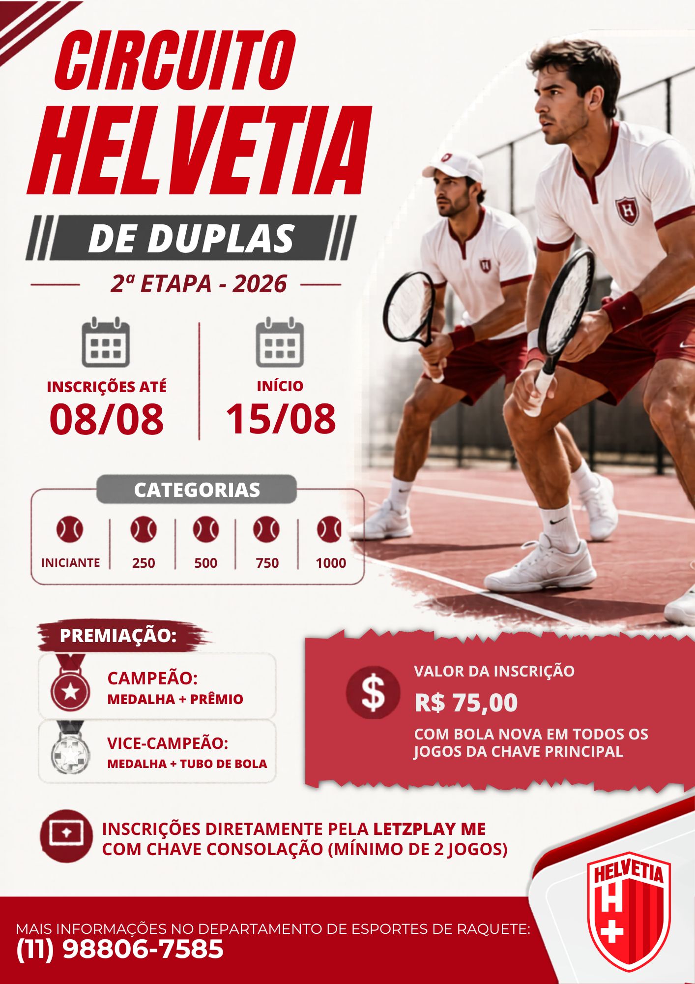 CIRCUITO DE DUPLAS 2ª ETAPA 2026