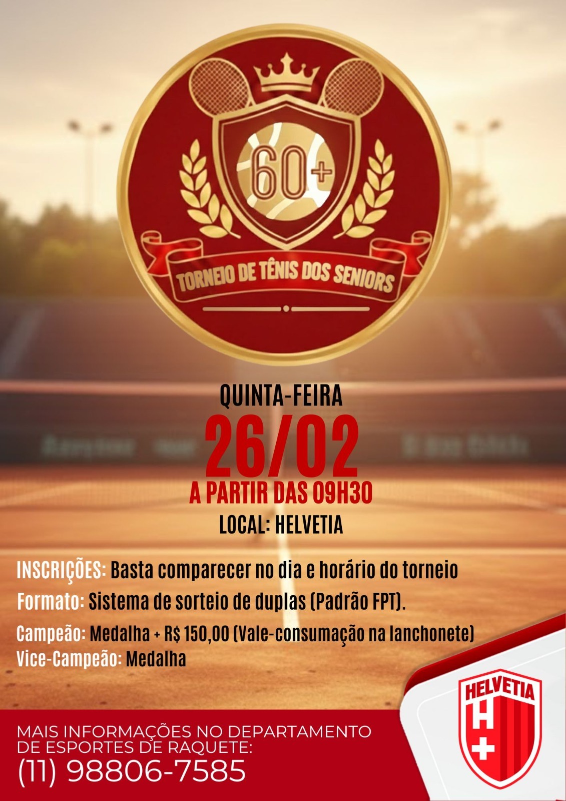 TORNEIO DE TÊNIS SENIOR